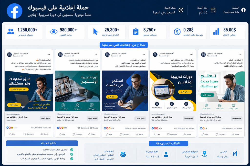 إدارة حملة إعلانية رقمية على ميتا